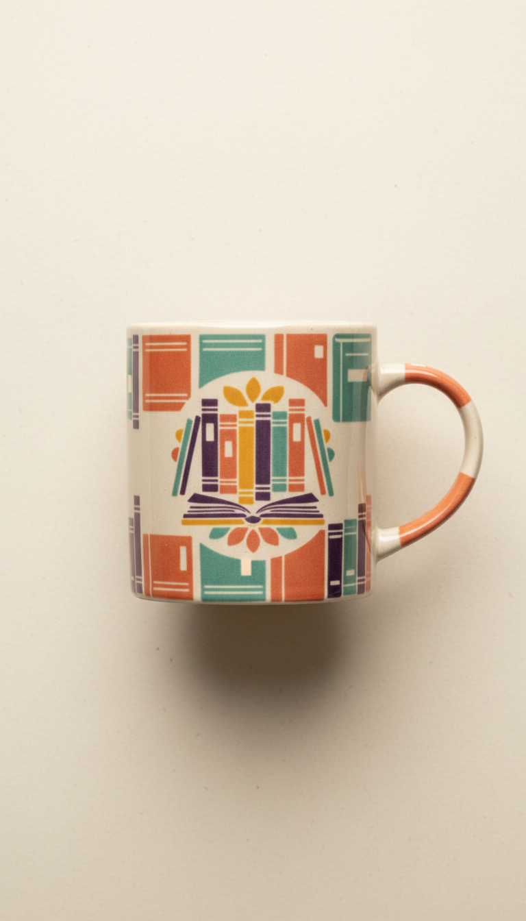 Ceramic Mug with Bookish Quote