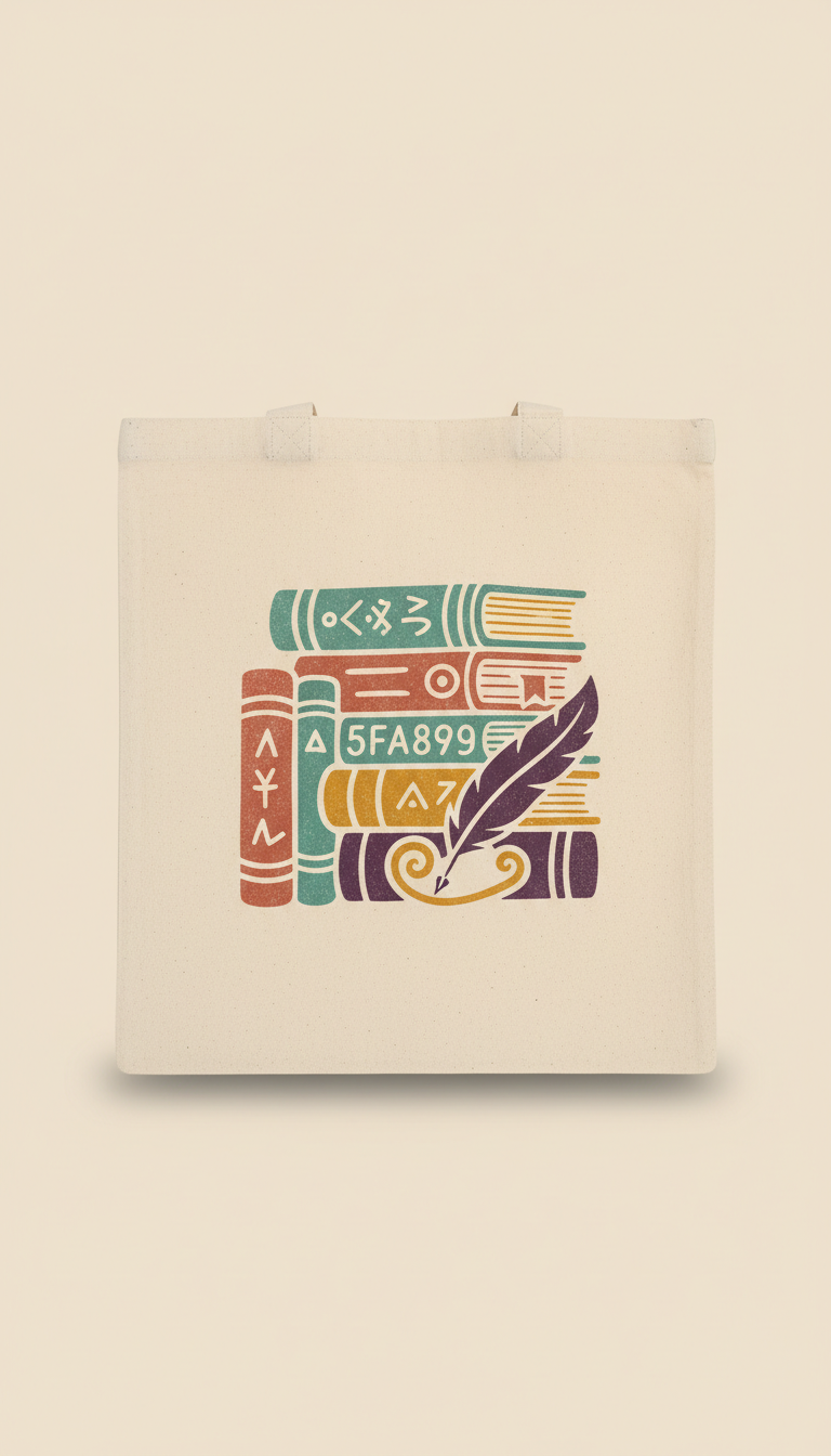 Cotton Tote with Literary Quip